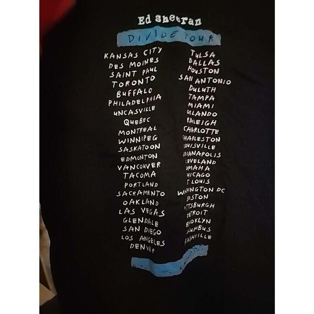 Ed Sheeran DIVIDE World Tour 2018 Concert Pop T-Shirt Adult Large Black A106 - Picture 2 of 6